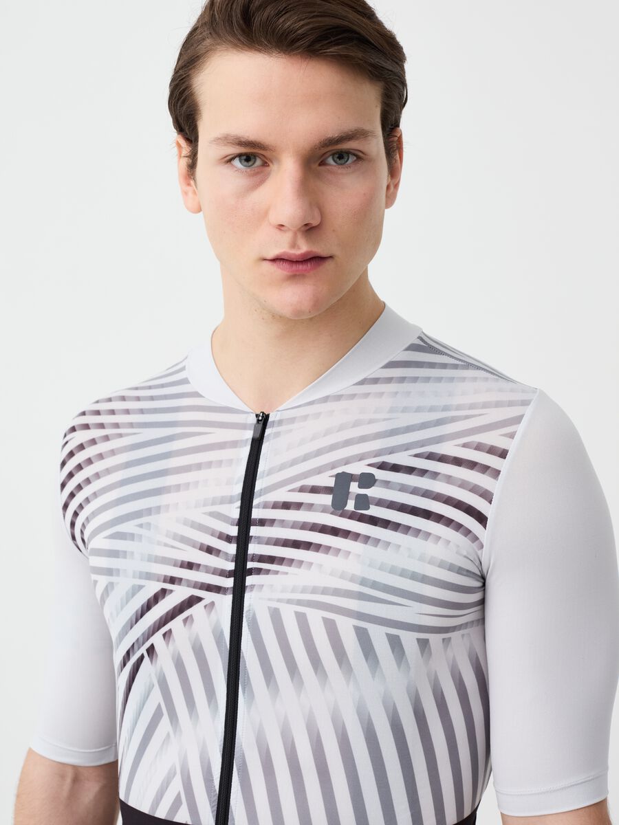 Urban Riders full-zip cycle T-shirt with print_1