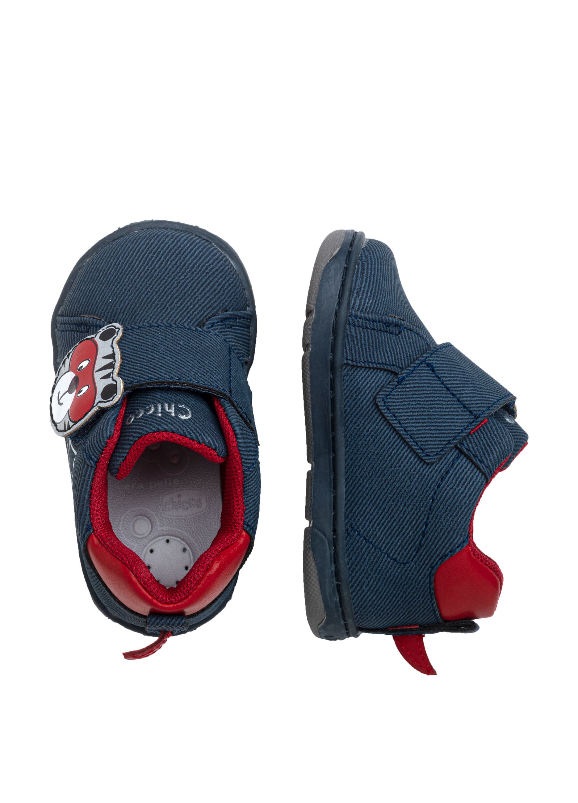 Chicco shoes with raccoon patch