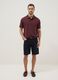 Brown stretch cotton polo shirt regular fit_1