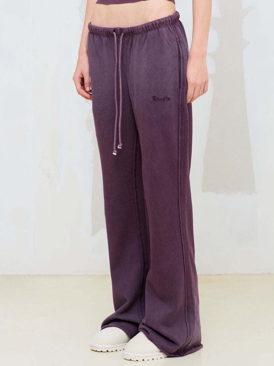 Sun-Faded Burgundy Flare Sweatpants_2