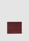 Red genuine leather card holder_2