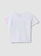 Girls' white pure cotton T-shirt regular fit with print_1