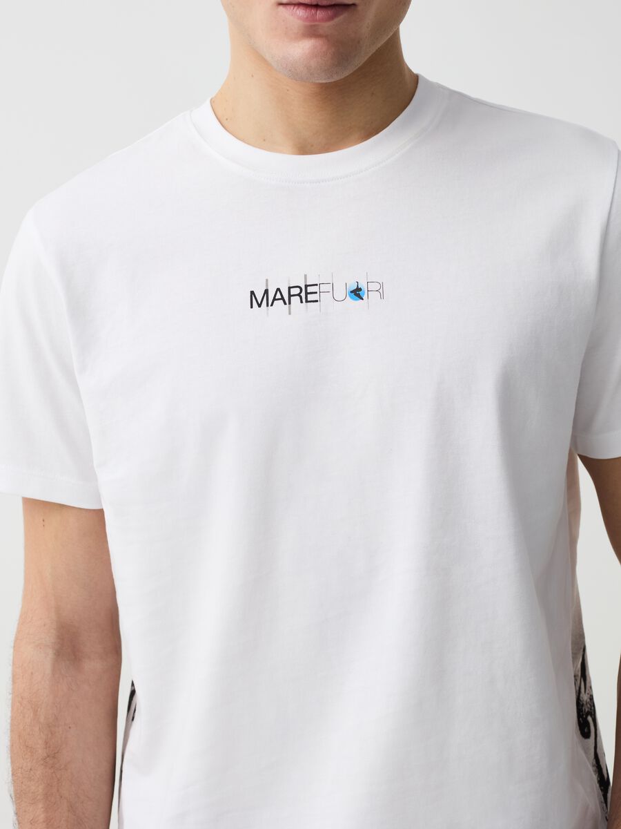 Camiseta de algodón con estampado grande MARE FUORI_1