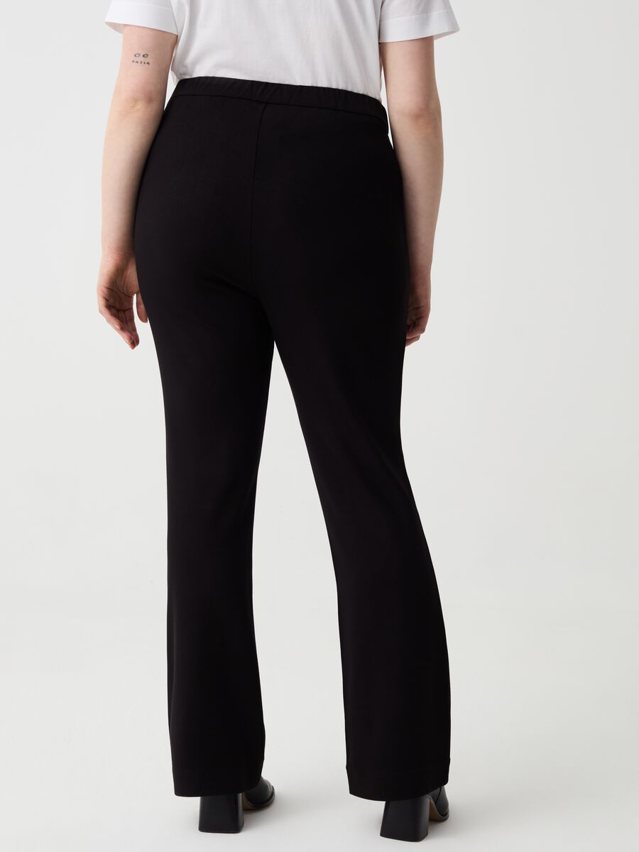 Curvy flare-fit stretch trousers_1
