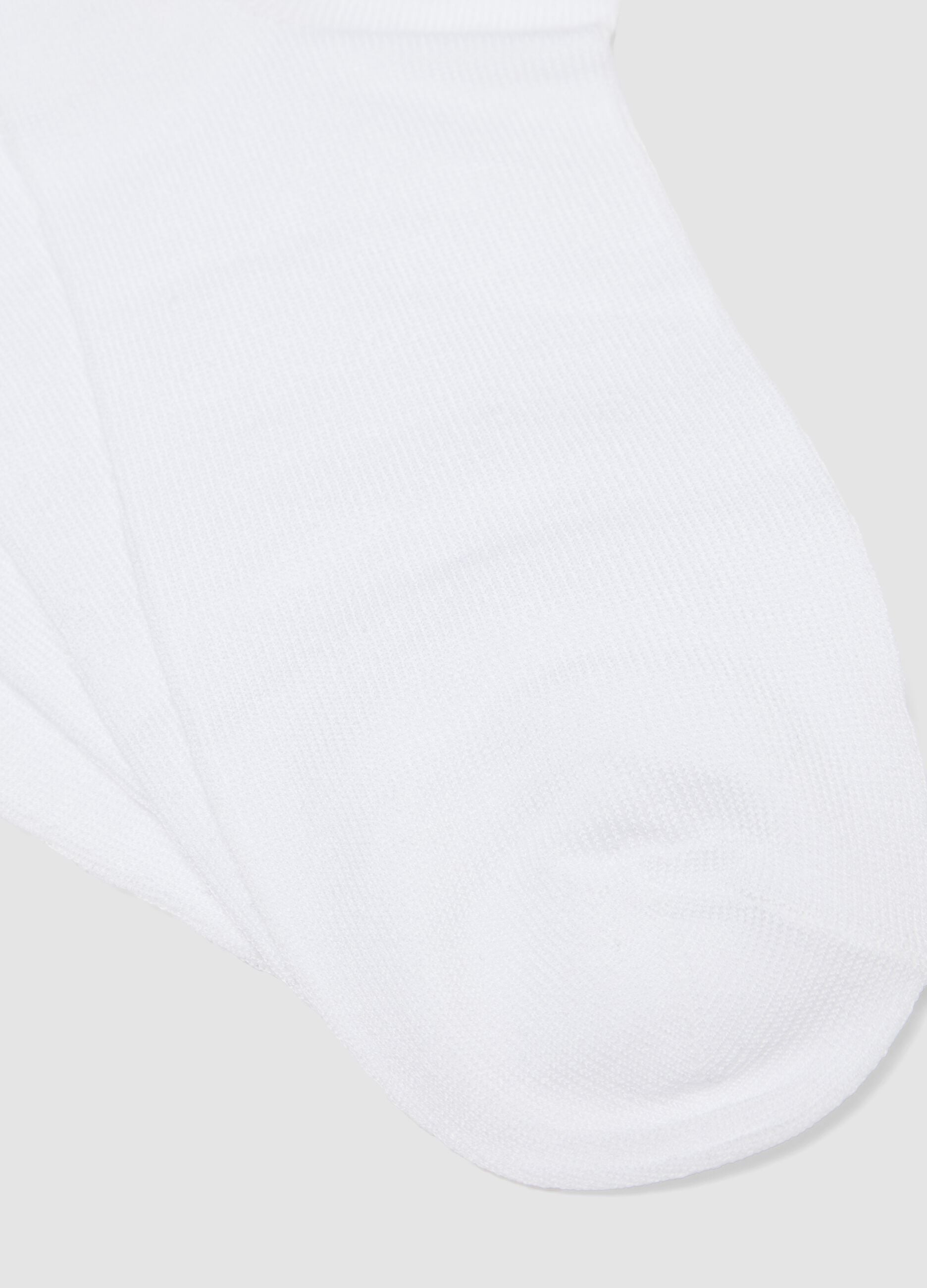 3er-Pack wei&szlig;e Sportsocken bis zum Kn&ouml;chel aus elastischer Bio-Baumwolle