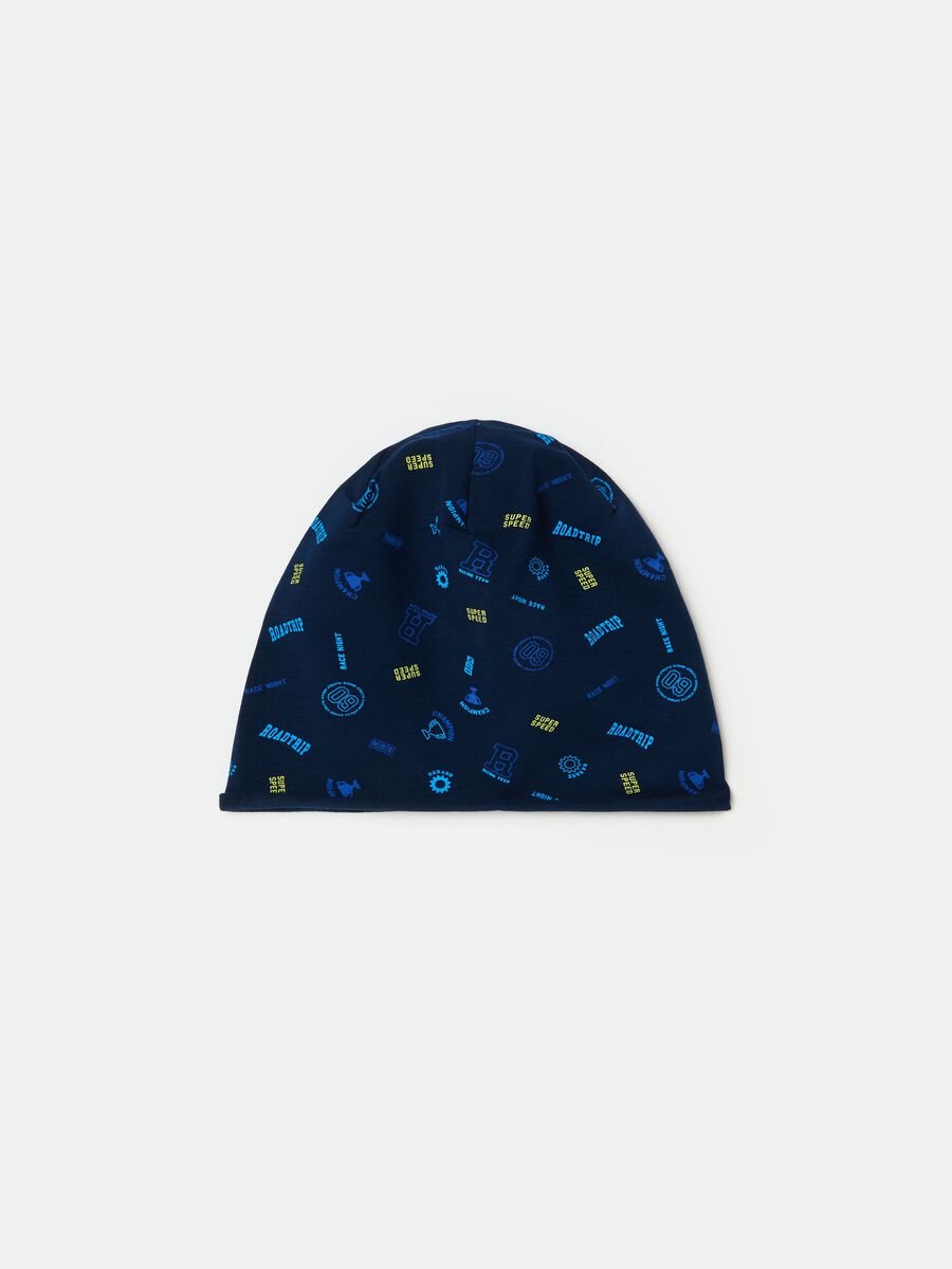 French terry hat with print_0