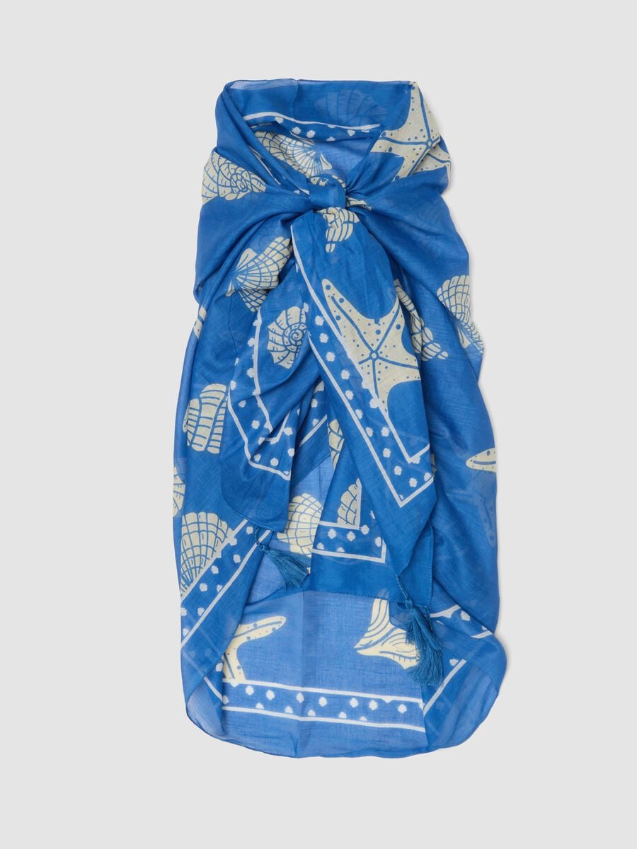 Blue pure cotton pareo_4