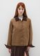 Brown cotton blend jacket with buttons and zip_1