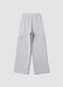 Pantaloni cargo grigi culotte in puro cotone per ragazza_5