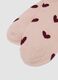 Pink ankle socks in elasticated cotton blend with hearts_1