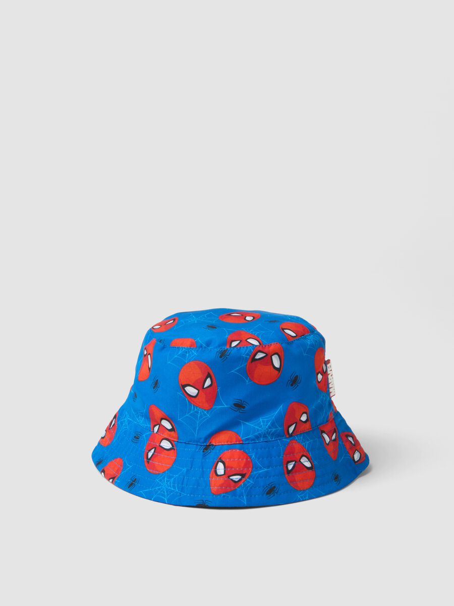 Multicolor children's hat with Spiderman prints_0