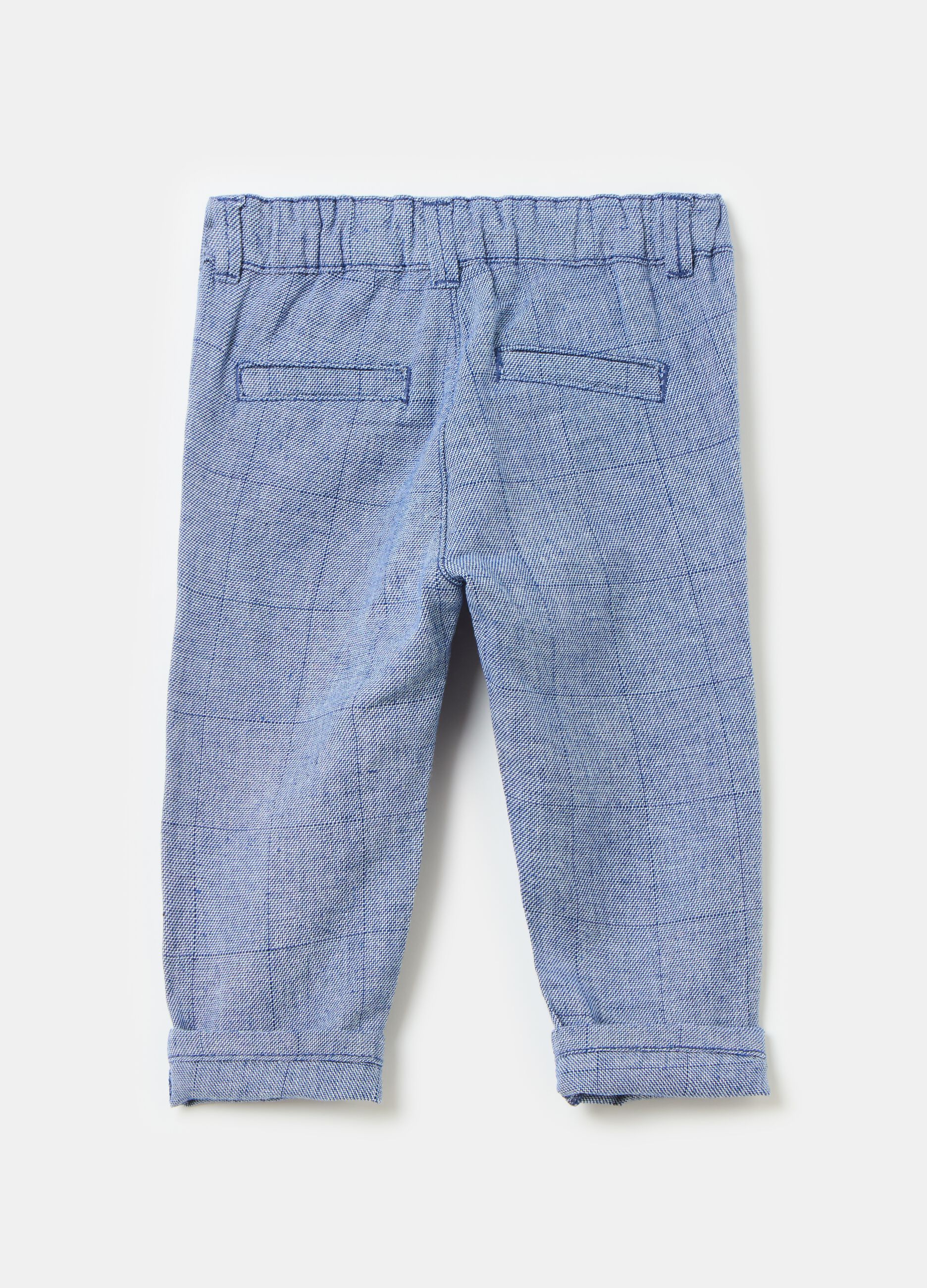 Pantaloni in cotone e lino