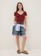 Reine Baumwoll-Denim-Shorts in Blau mit Straight Fit_0