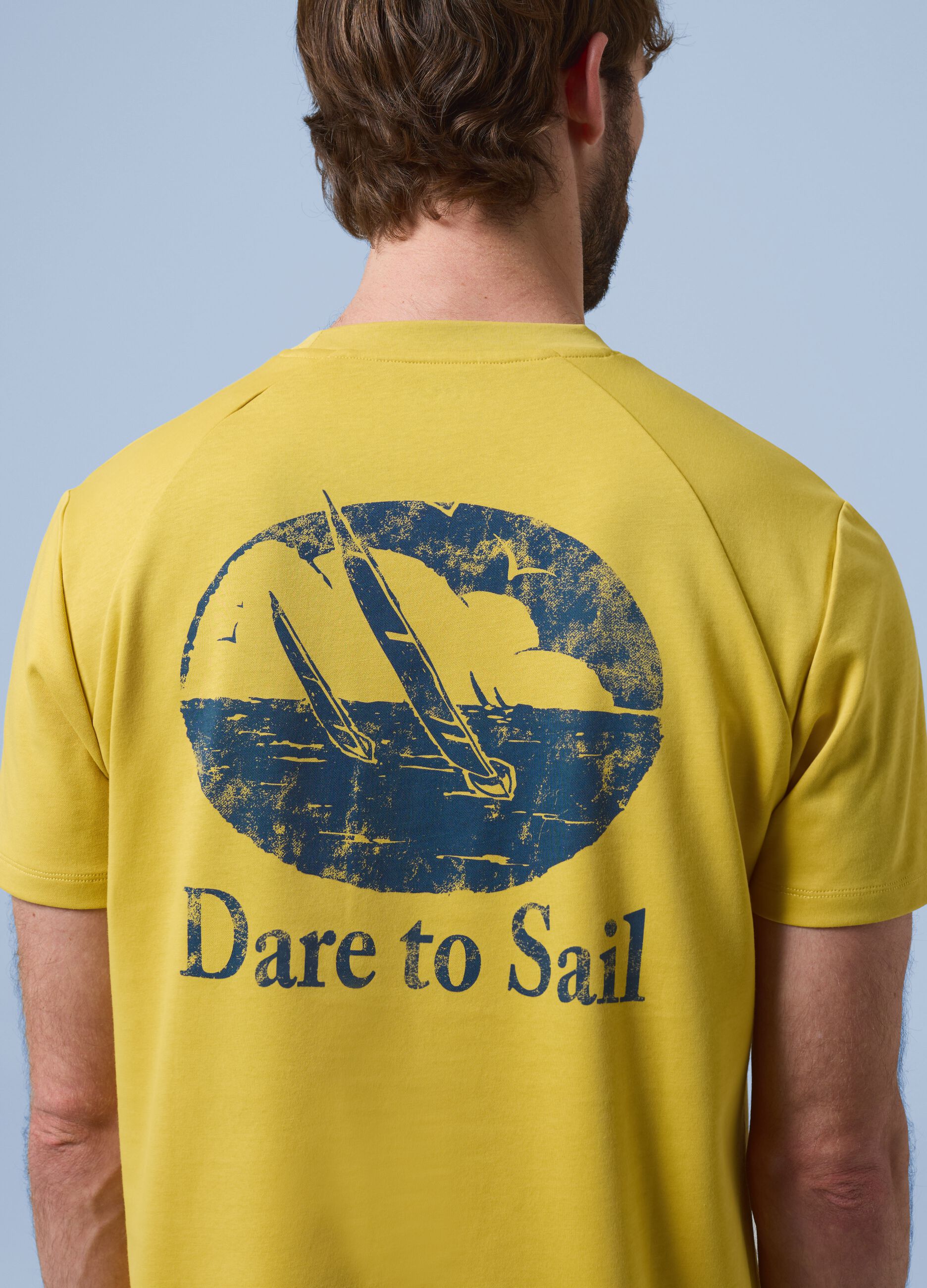 Yellow ALTAVIA SAILING T-shirt in stretch cotton blend
