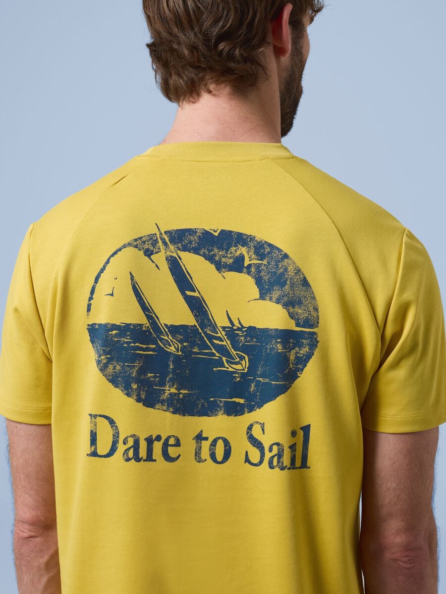 Yellow ALTAVIA SAILING T-shirt in stretch cotton blend_2