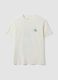 T-shirt branca em jersey 100% algod&atilde;o com estampado "Water your Flowers", corte regular_4