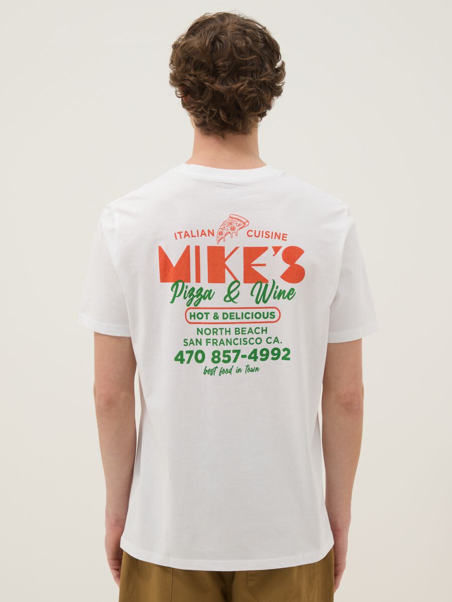 White printed T-shirt in pure cotton, regular fit_2