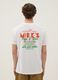 Wei&szlig;es T-Shirt mit Print aus reiner Baumwolle, Regular Fit_2