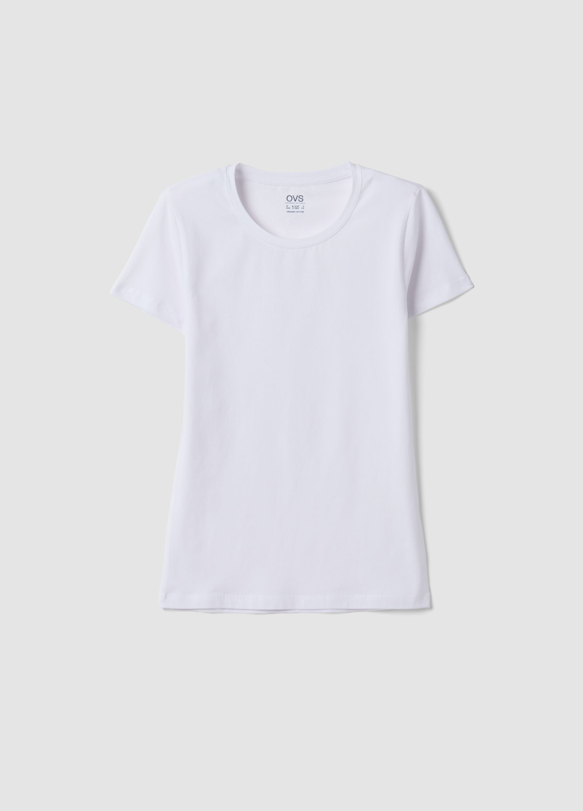 &Lambda;&epsilon;&upsilon;&kappa;ό T-shirt &alpha;&pi;ό &epsilon;&lambda;&alpha;&sigma;&tau;&iota;&kappa;ό &omicron;&rho;&gamma;&alpha;&nu;&iota;&kappa;ό &beta;&alpha;&mu;&beta;ά&kappa;&iota; &mu;&epsilon; &sigma;&tau;&rho;&omicron;&gamma;&gamma;&upsilon;&lambda;ή &lambda;&alpha;&iota;&mu;ό&kappa;&omicron;&psi;&eta;