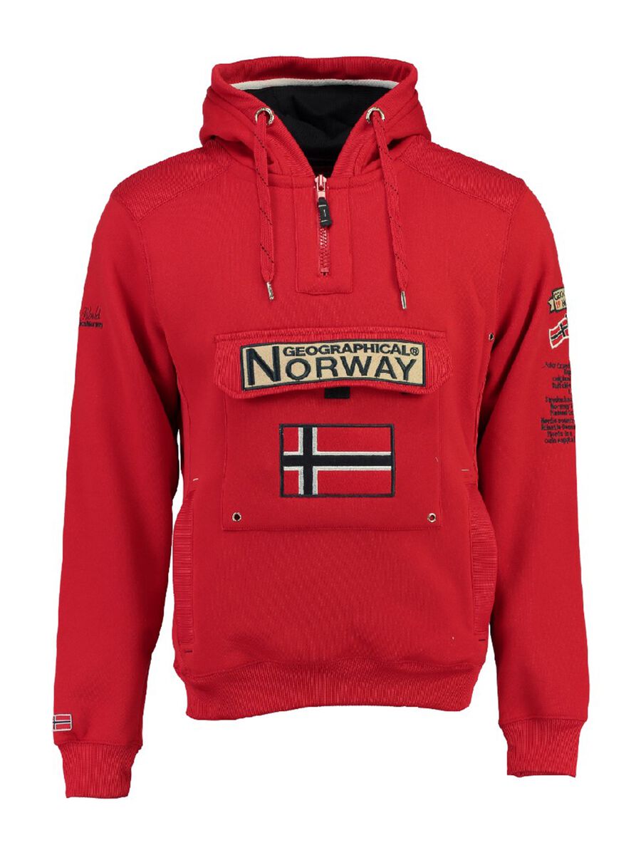 Geographical Norway half-zip sweatshirt with hood_0