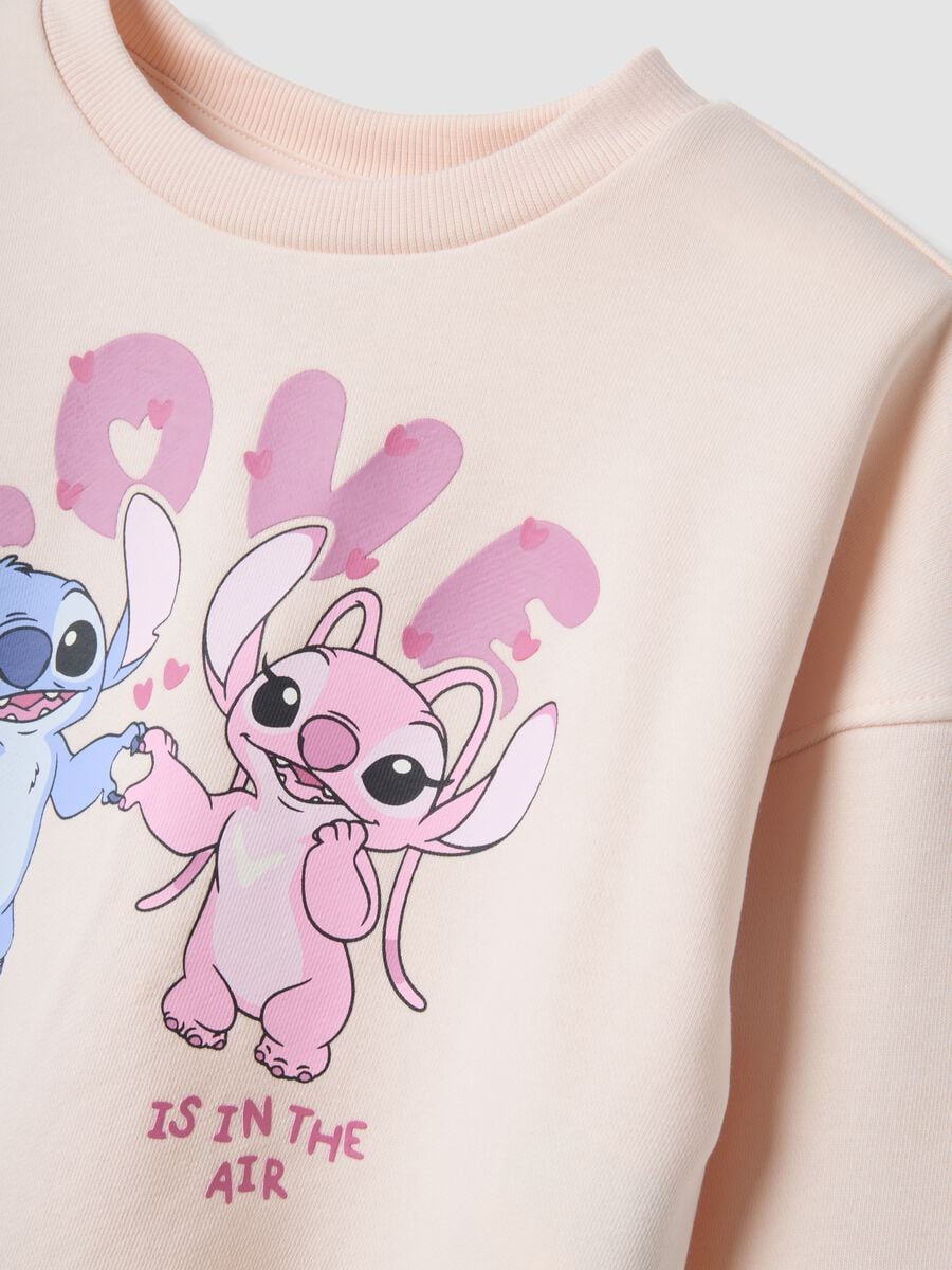 Rosa Jogginganzug aus Baumwollmix mit Lilo-&-Stitch-Prints f&uuml;r M&auml;dchen_2