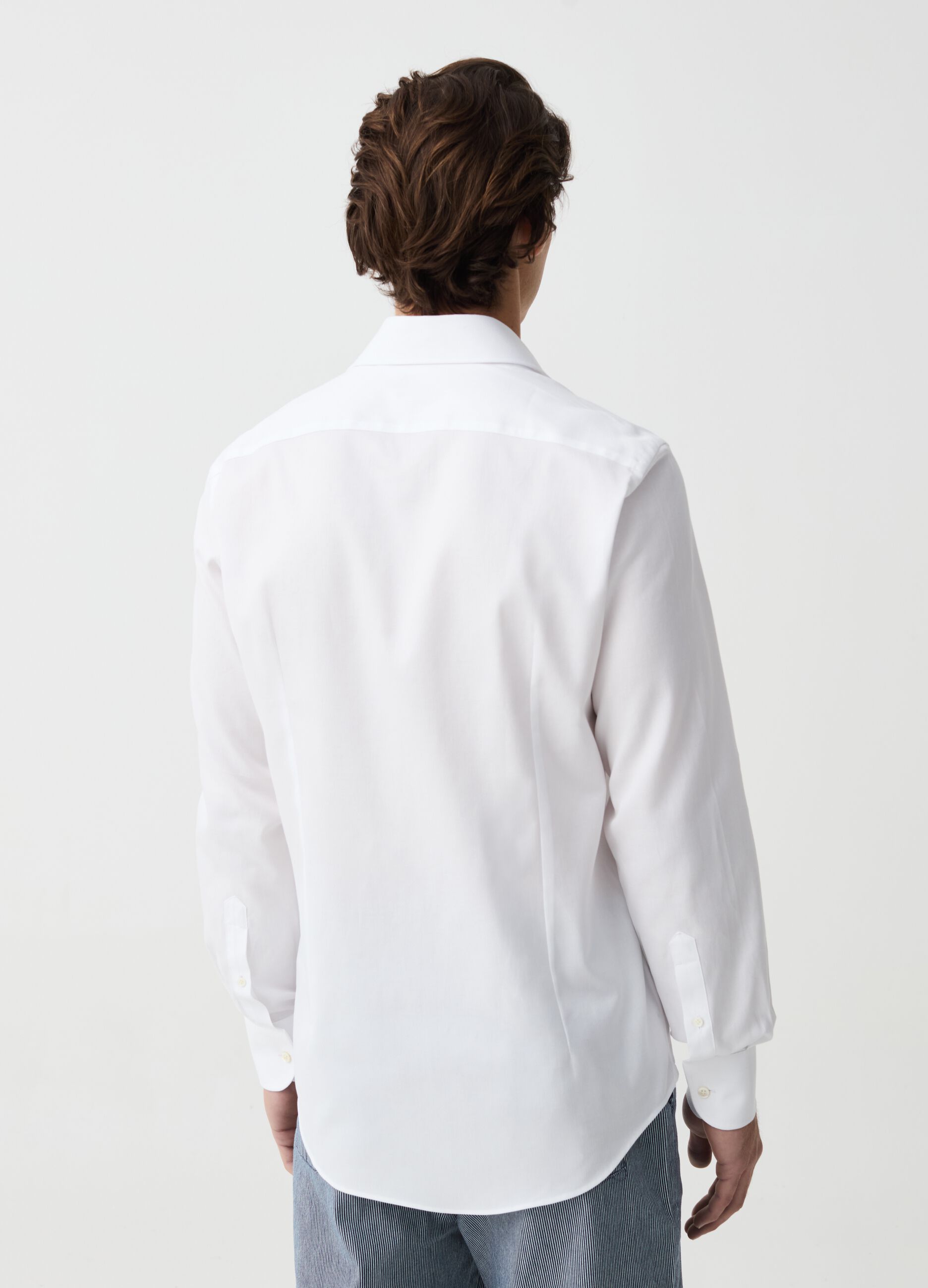 The Perfect Item solid colour slim-fit tailored shirt