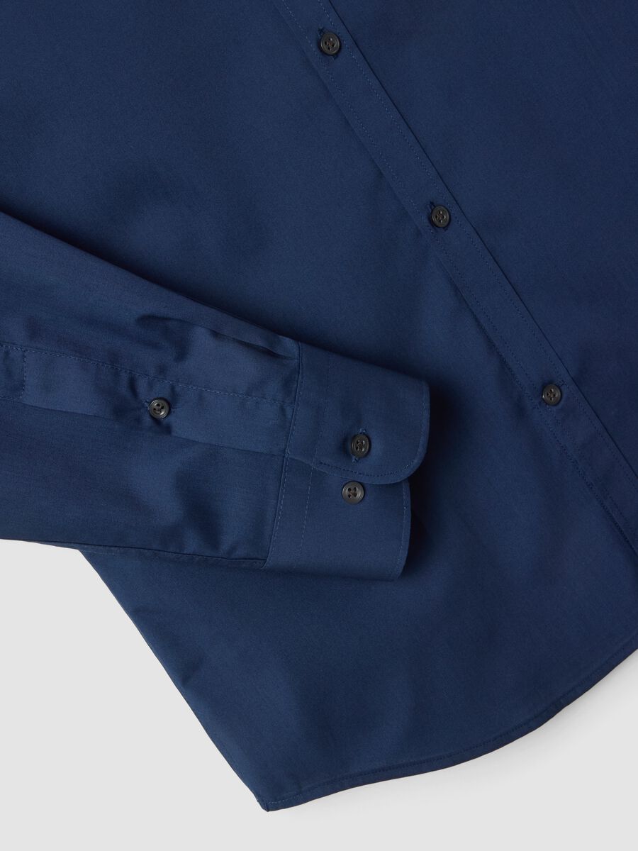 Blaue Slim-Fit-Hemd mit klassischem Kragen, b&uuml;gelleicht_2