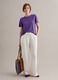 Violettes T-Shirt aus reinem Leinen mit kurzen &Auml;rmeln, Regular Fit_1