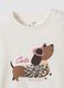 T-shirt bianca in cotone elasticizzato con girocollo_2