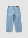 Light blue wide-leg jeans in pure cotton_1