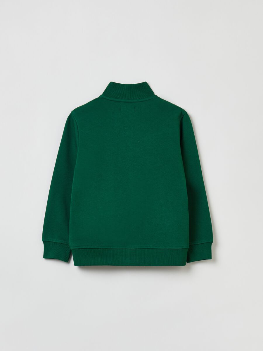 Full-zip sweatshirt in cotton with high neck_1