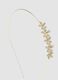 Golden girl's headband with floral decoration_2
