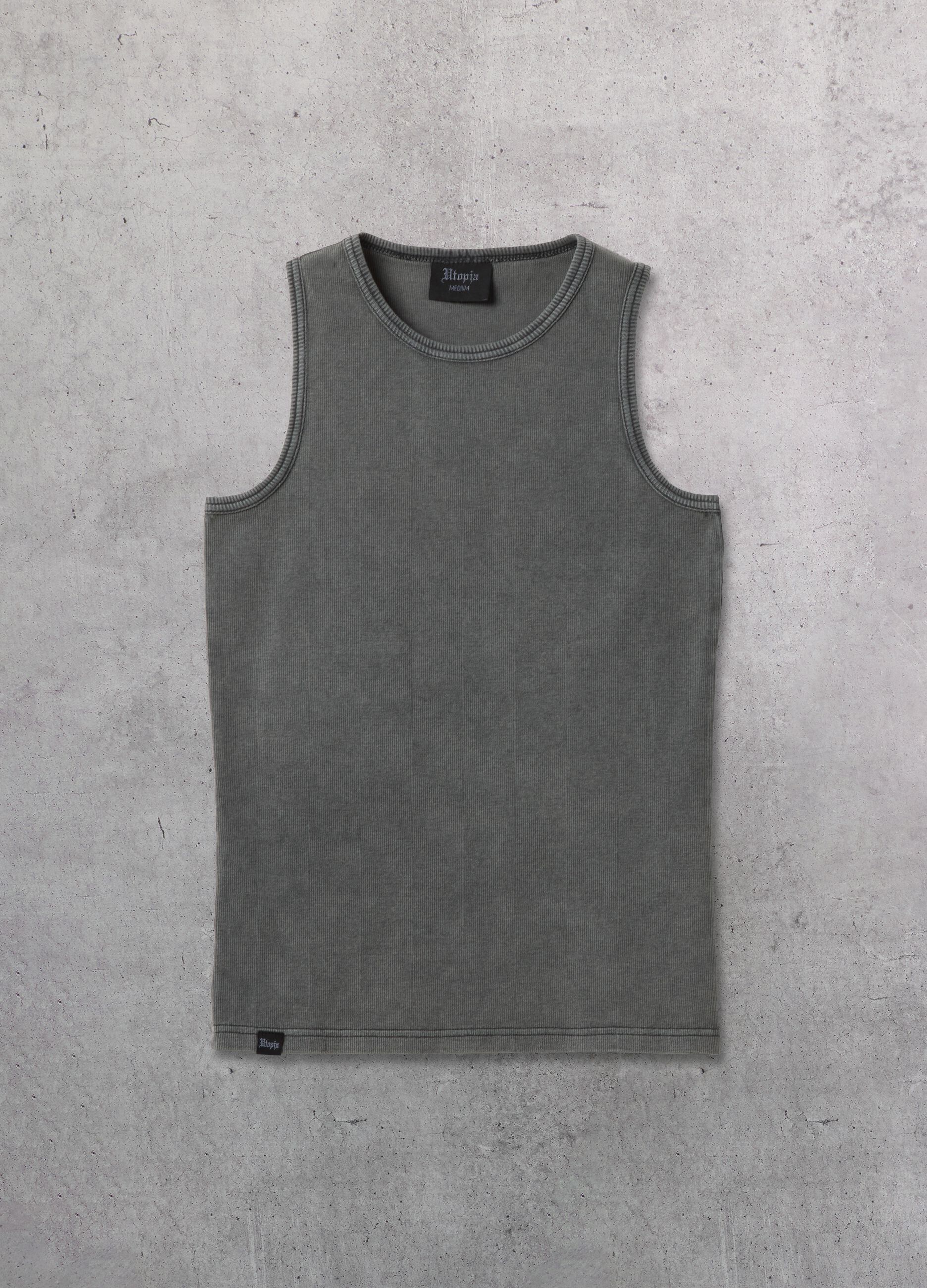 2-pack of grey stretch cotton tank tops