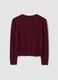 Red viscose-blend cardigan in plain knit_5