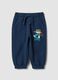 Pantal&oacute;n jogger azul de algod&oacute;n puro con cintura el&aacute;stica para beb&eacute; ni&ntilde;o_0