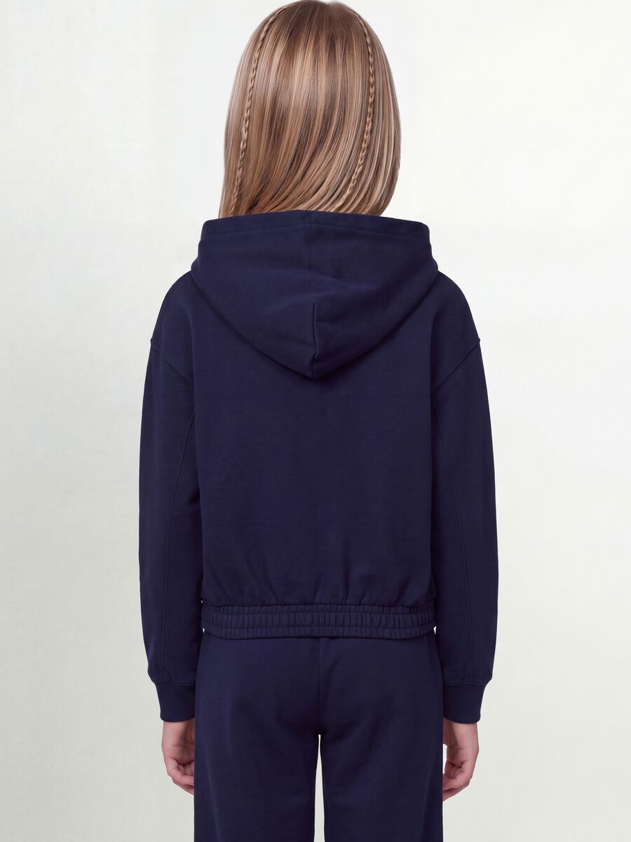 Blue organic cotton hooded sweatshirt_3