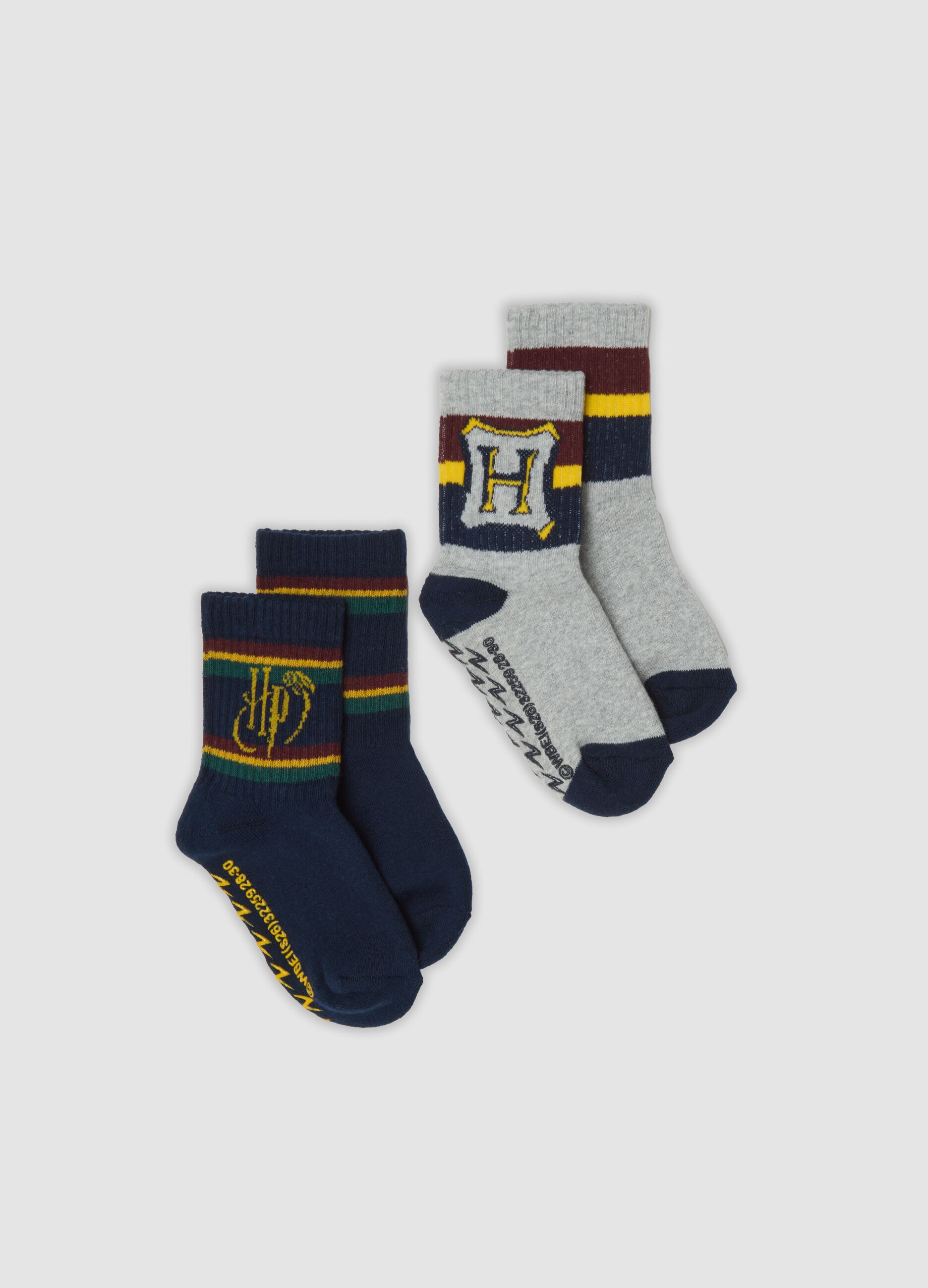 2-pack of Harry Potter organic stretch cotton mid-calf non-slip socks