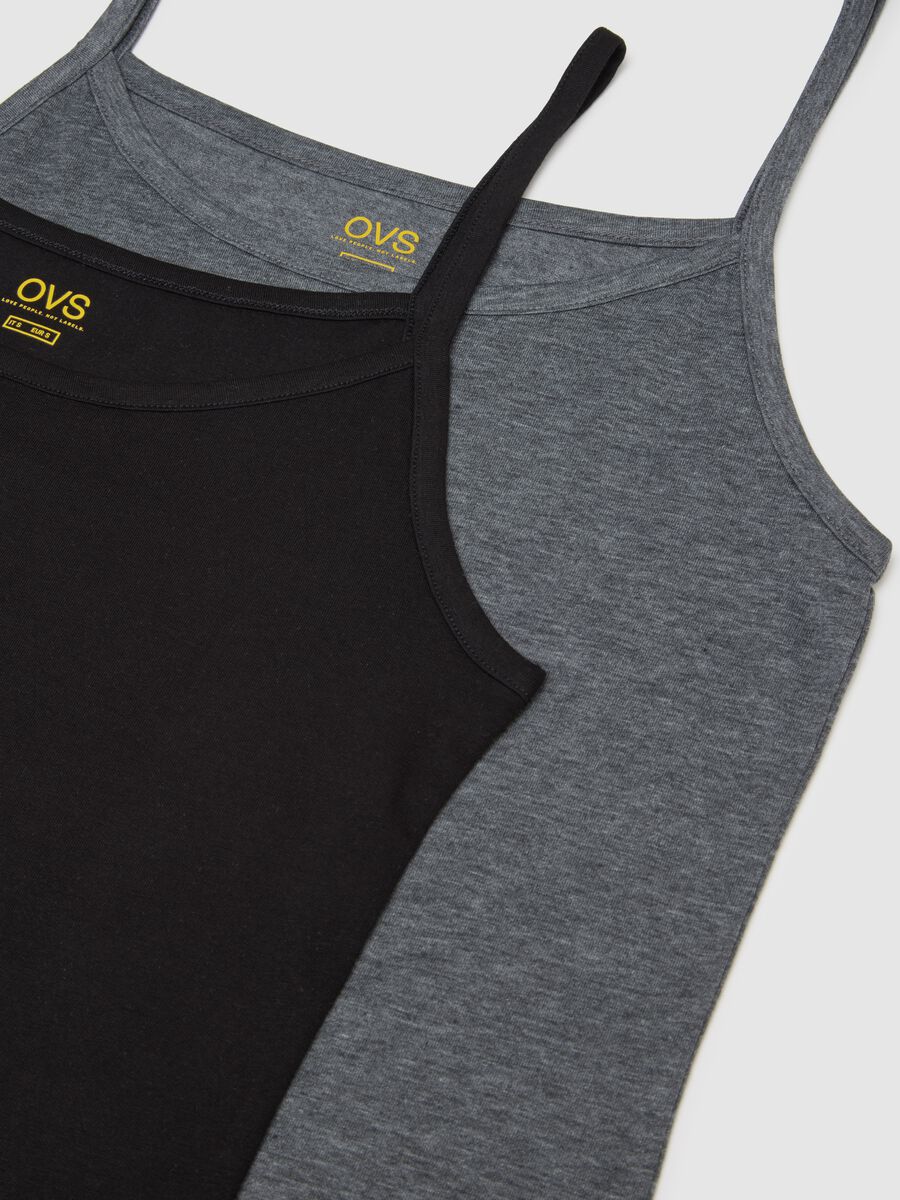 Twin-pack of multicolour stretch cotton vests regular fit_5