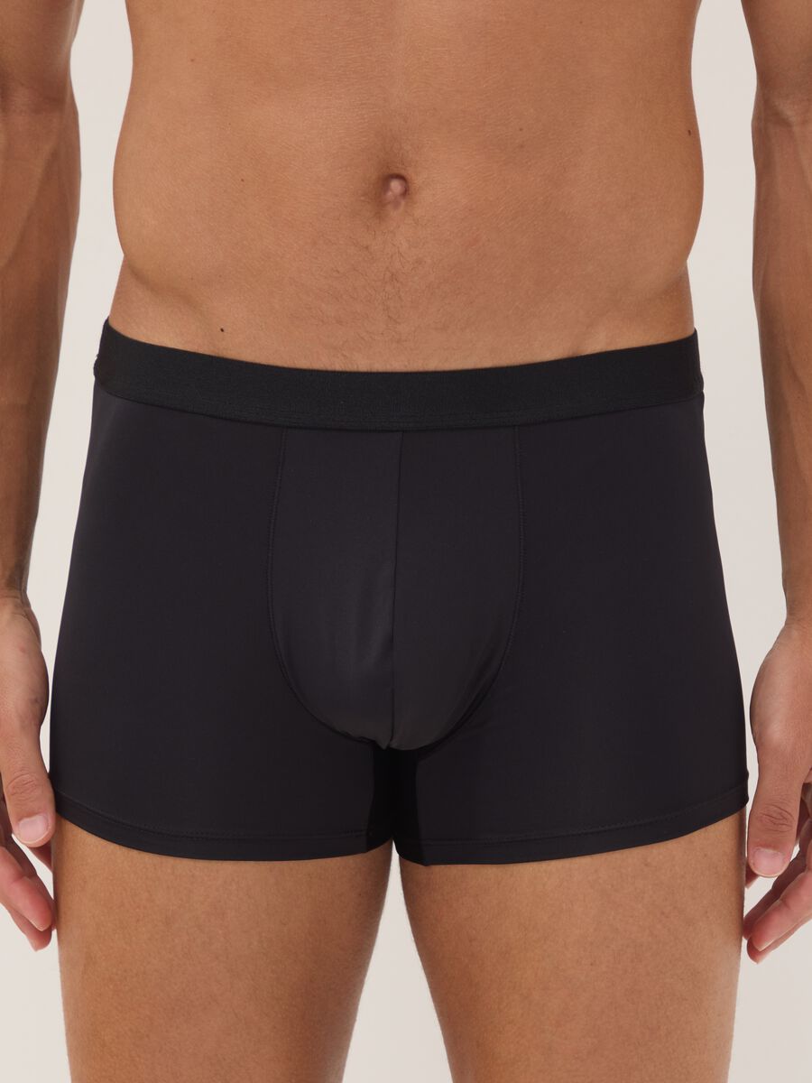 3er-Pack schwarze Boxer aus elastischer Mikrofaser_1