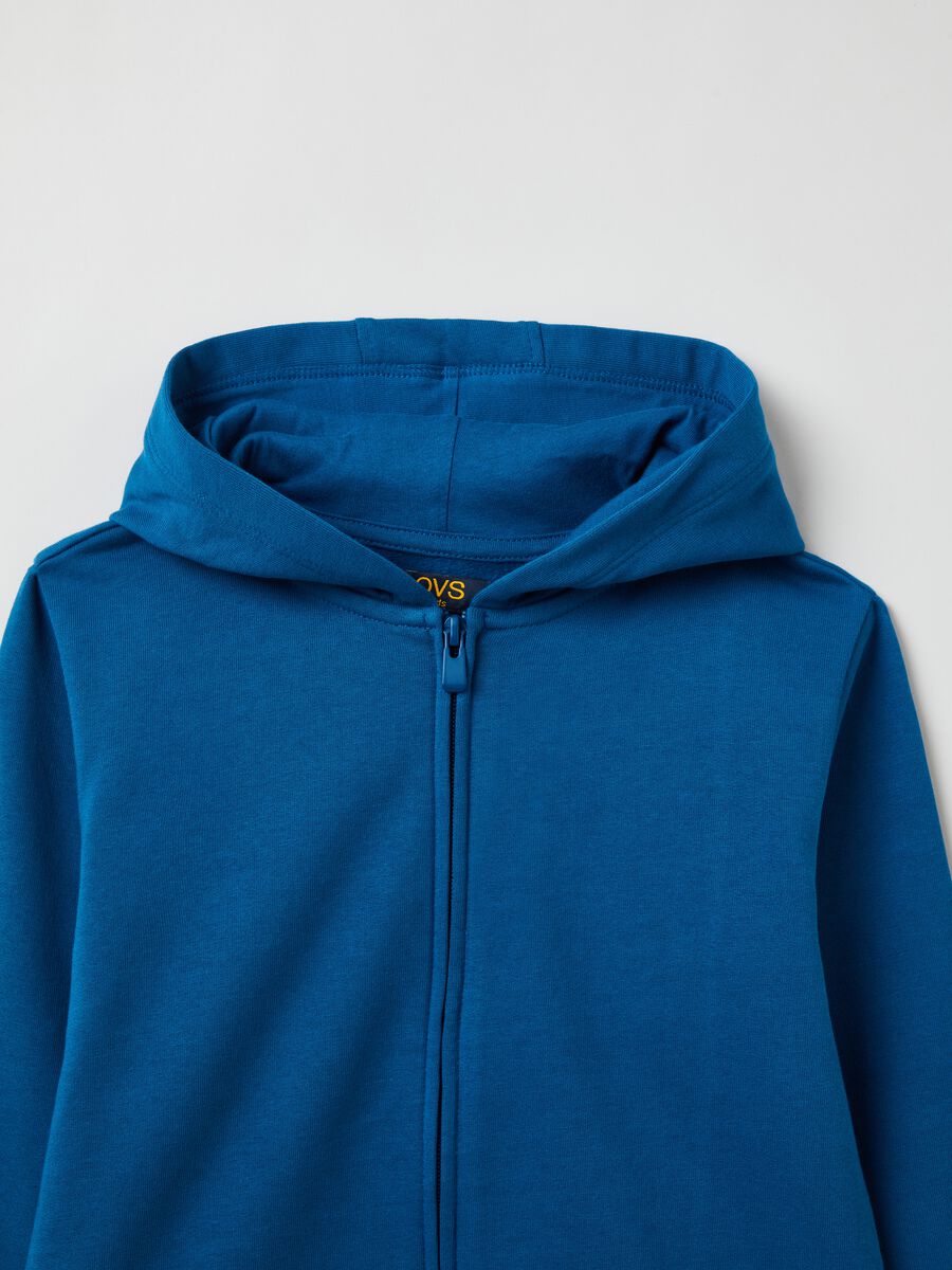 Hooded sweatshirt with zip closure_0