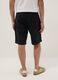 Black denim Bermuda shorts in cotton blend, regular fit_2