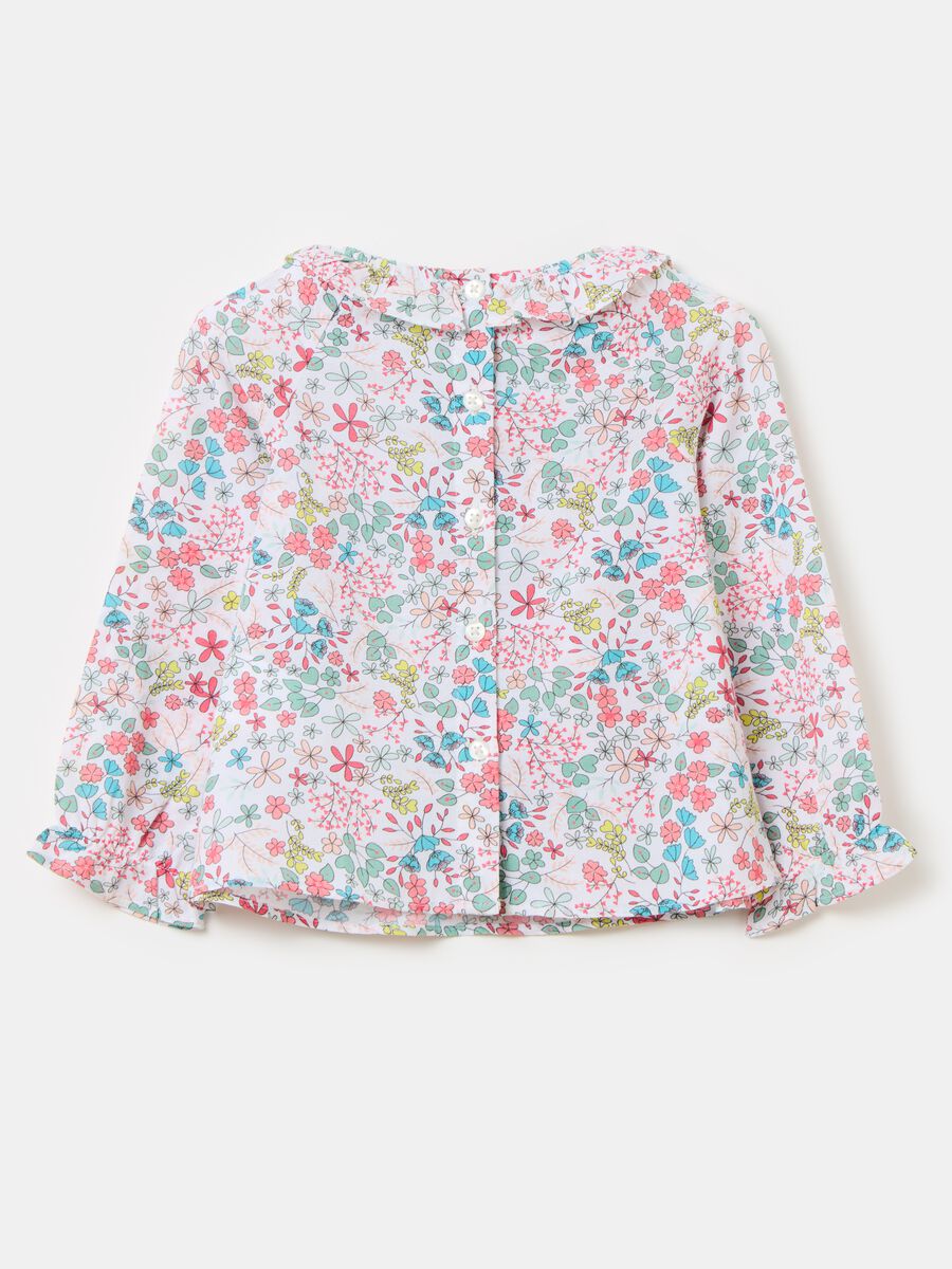 Cotton blouse with floral print_1