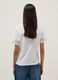 White pure cotton T-shirt with lace sleeves_3