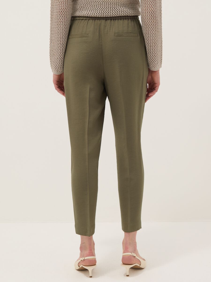 Green Viscose Blend Trousers Regular Fit_2