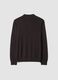 Brown pure merino wool polo jumper with polo collar_2