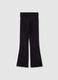 Leggings en coton extensible noir flare fit pour filles_4