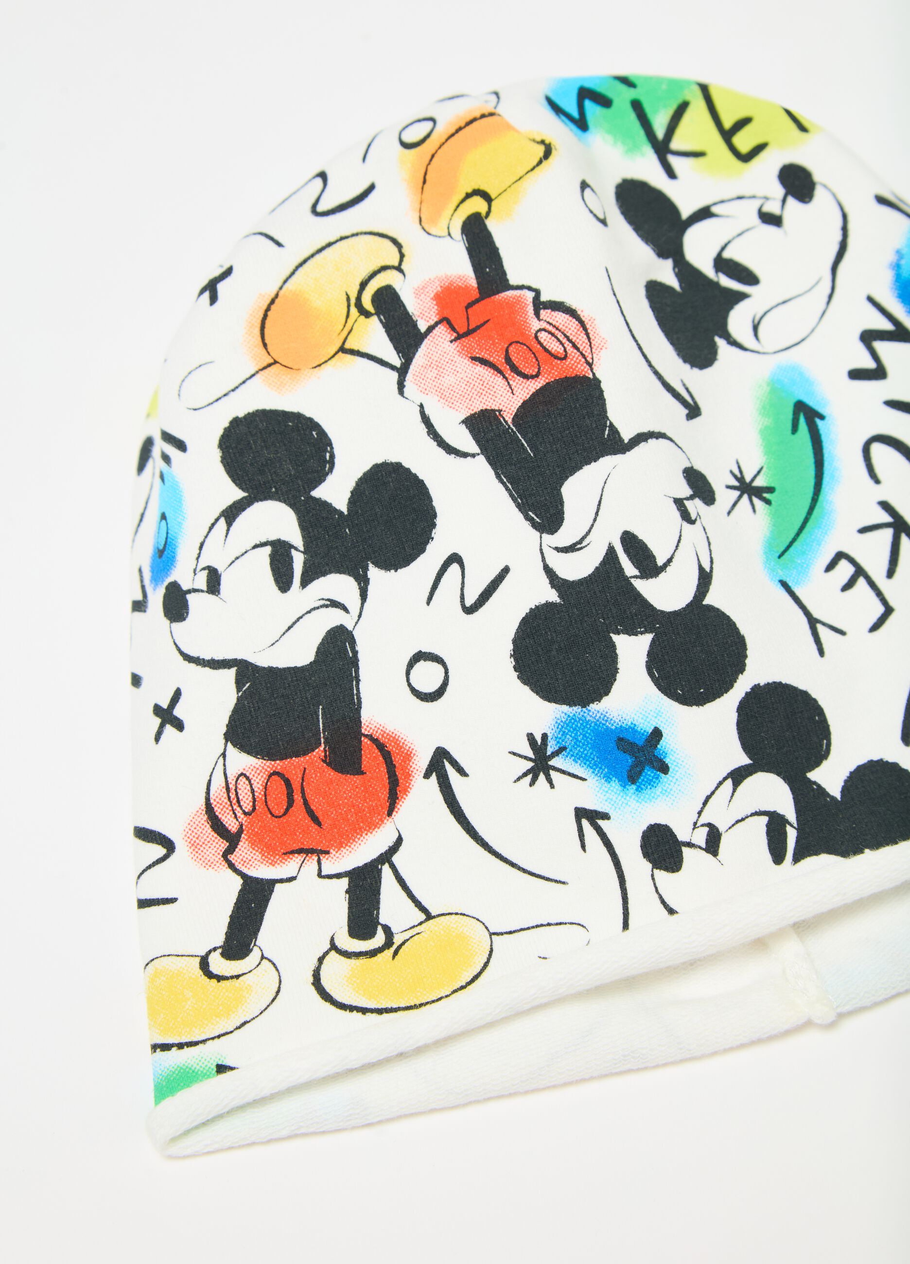 Organic cotton hat with Mickey Mouse print