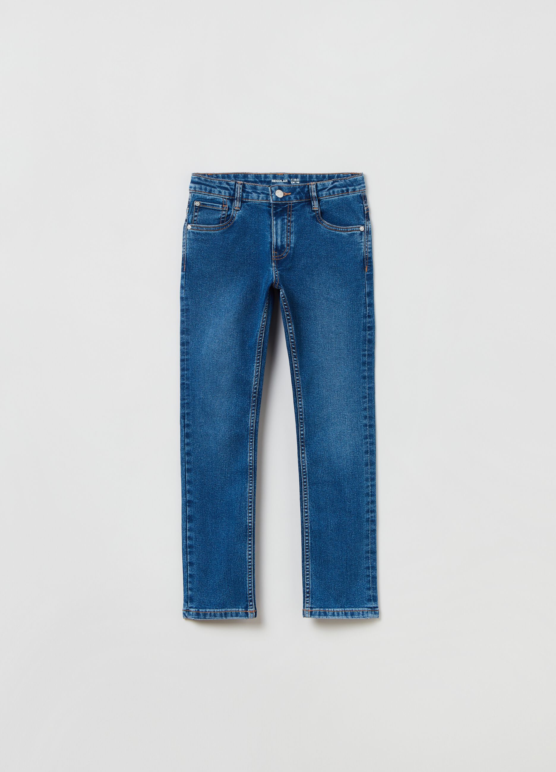 5-pocket, regular fit jeans._0
