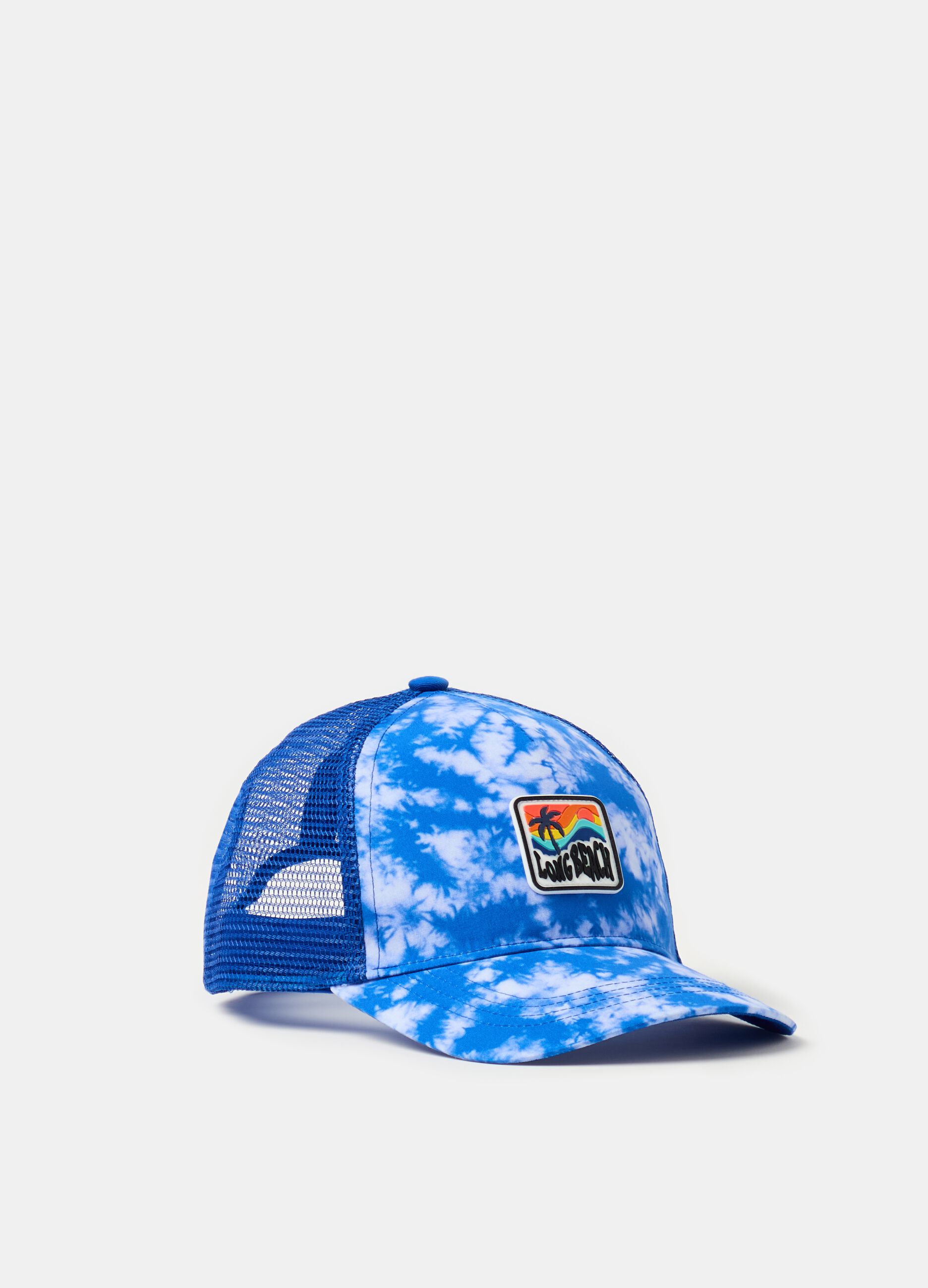 Baseball cap with tie-dye print