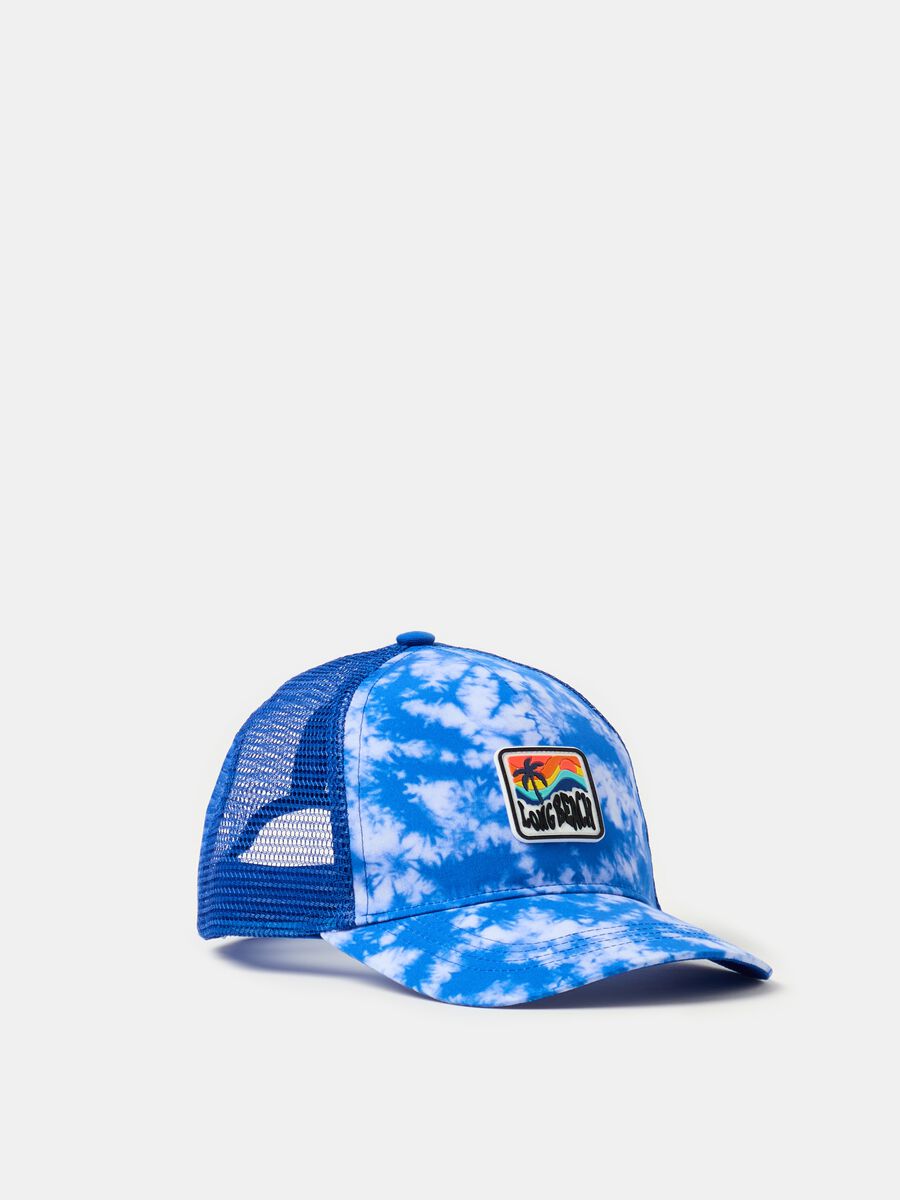 Baseball cap with tie-dye print_0